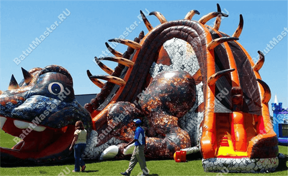 Коммерческий надувной батут "Мега - дракон"