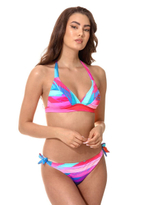 Яркий купальник: лиф-триангул и низкие плавки (Размер: B/M) (Цвет: розовый)