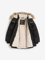 Куртка утепленная с капюшоном для девочки Next K73-645, Черный