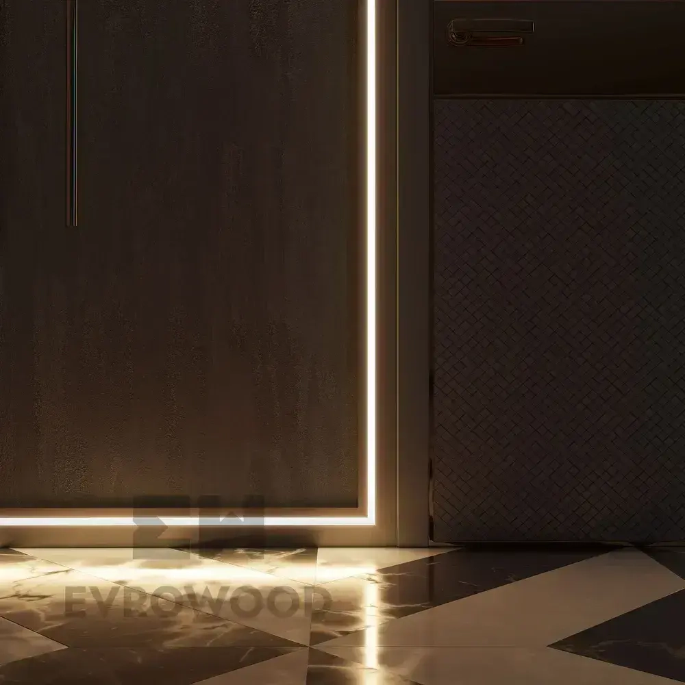 Плинтус напольный для подсветки МДФ PN021LED 70х16х2000