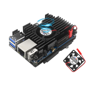 Металлический корпус для Orange Pi 3 LTS с вентилятором