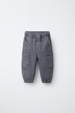 ZARA СУПЕРЭЛАСТИЧНЫЕ БРЮКИ-ДЖОГГЕРЫ, СИНИЙ