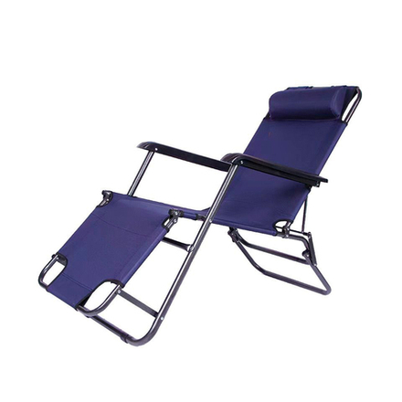 Кресло-шезлонг складное Ecos CHO-153, с подлокотниками, синее