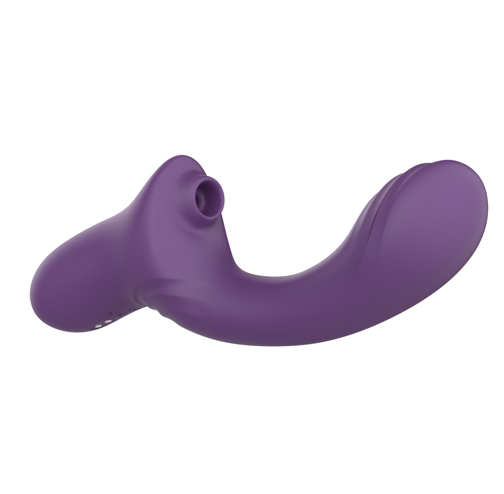 Вагинально-клиторальный вибратор Secwell 15,5 см, фиолетовый