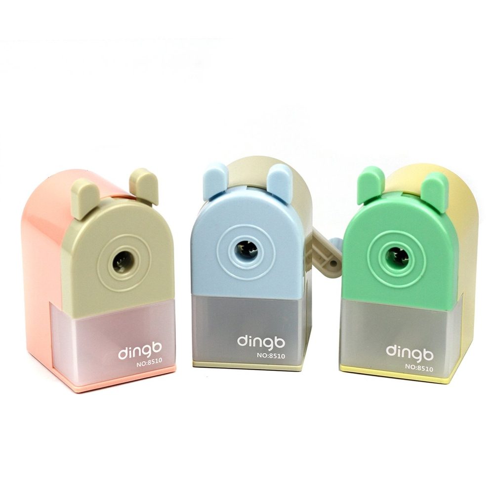 Точилка механическая Alingar, полуовальная, 1 отверстие, пластик. корпус, цвет ассорти, инд. упаковка, 47*90*90 мм