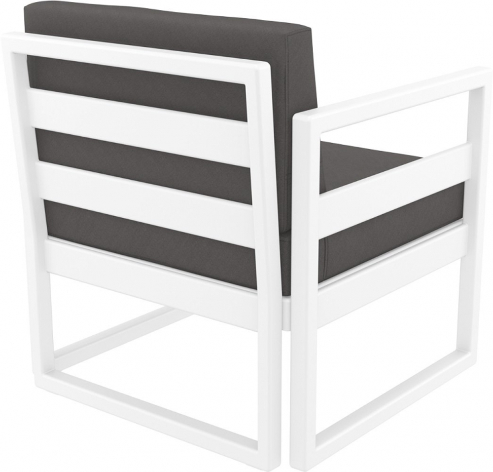 Комплект пластиковой мебели Siesta Contract Mykonos, белый, темно-серый