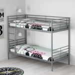 Кровать двухъярусная - IKEA SVÄRTA/SVARTA/СВЭРТА ИКЕА, 90x200см, серый