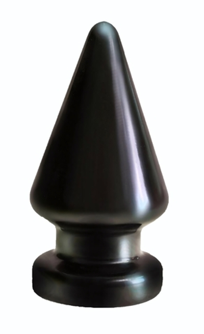 Чёрный анальный плаг большого размера MAGNUM 2 - 13 см. (Цвет: черный)