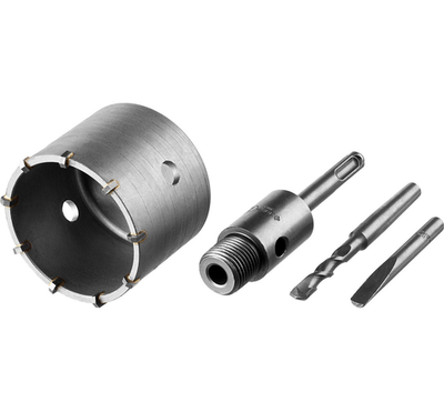 ЗУБР 73 мм, SDS - plus, 8Т, коронка по бетону с державкой, Профессионал (2918-73)