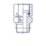Штуцер FNC JIC 3/4" NPTF 1/4"