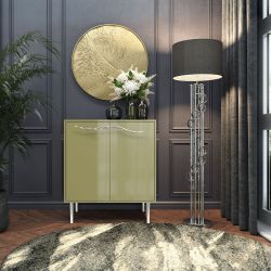 Комод Арт Колор Стайл Сильвер с 2 полками Зеленая Олива