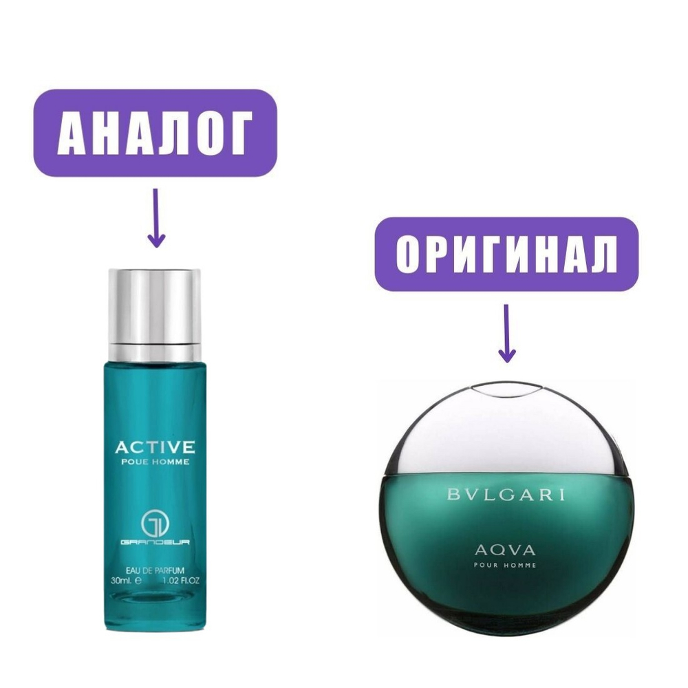 GRANDEUR ACTIVE edP 30ml men (версия BvlgariAqua) марк