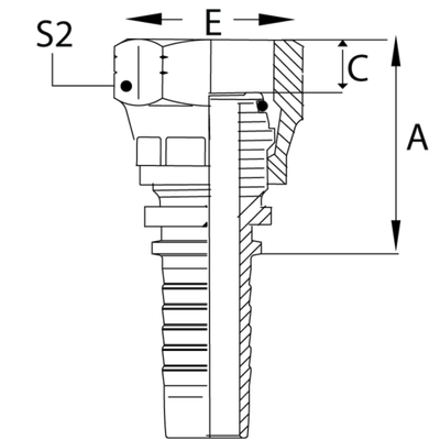 Фитинг DN 20 DKO-L (Г) 30x2 22 (накидная гайка)