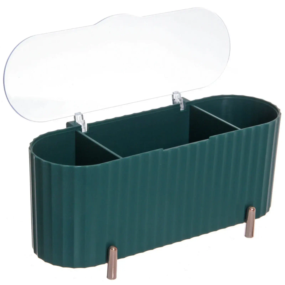 Органайзер для хранения ватных дисков «ПИАНОНО», цвет бирюзово - зелёный, 21*8,5*9см (коробка)