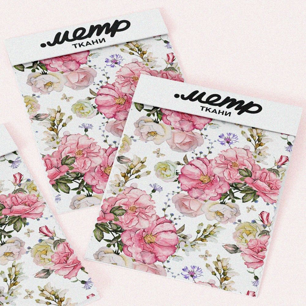 Ткань бифлекс ботанический весенний принт