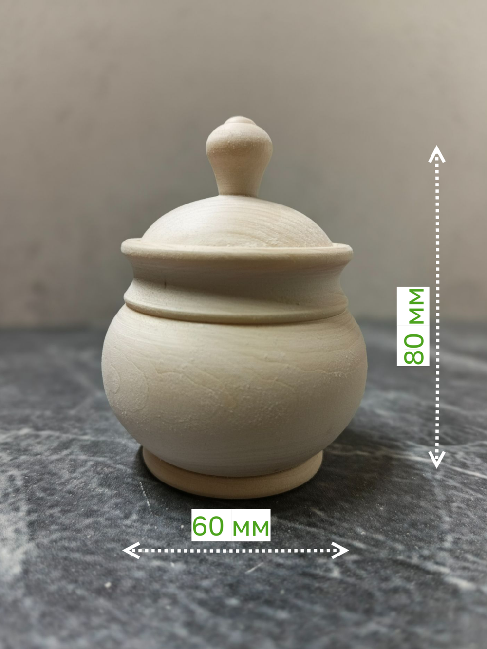 Солонка №4, заготовка 80*60 мм