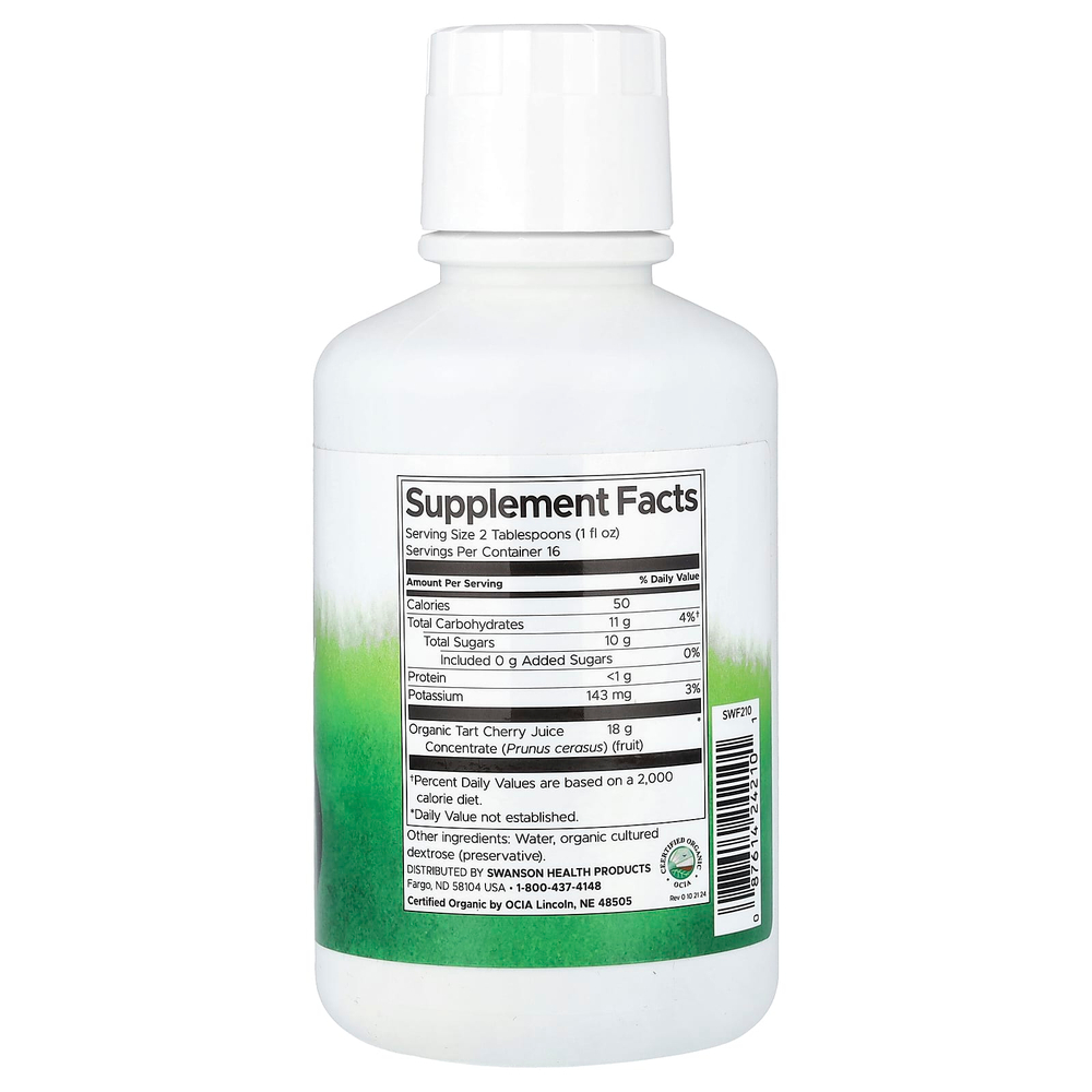 Swanson Vitamins, органический концентрат вишни, 473 мл (16 жидк. унций)