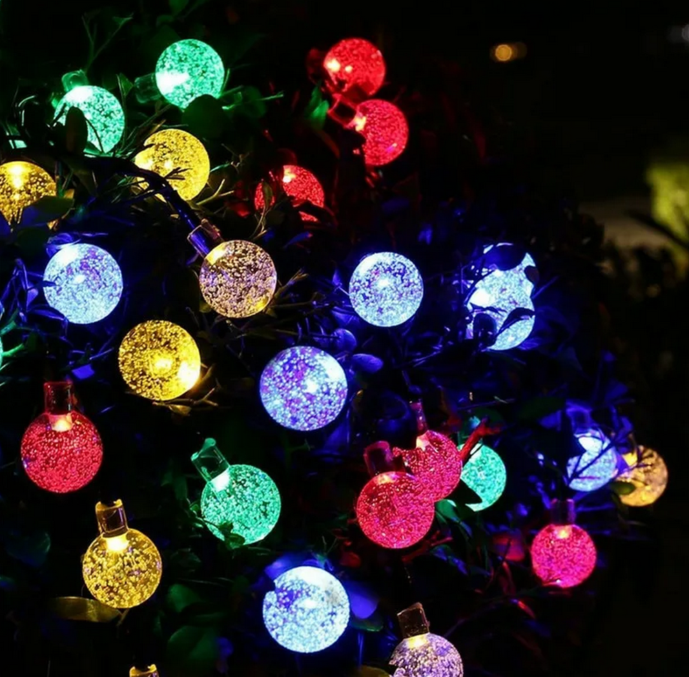 Гирлянда нить "Перламут.шарики" на катушке LED50m NEW9V