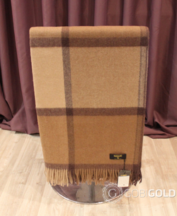 Плед из 100% верблюжьей шерсти 150x200 см. (ERDENET) - камел-бежевый