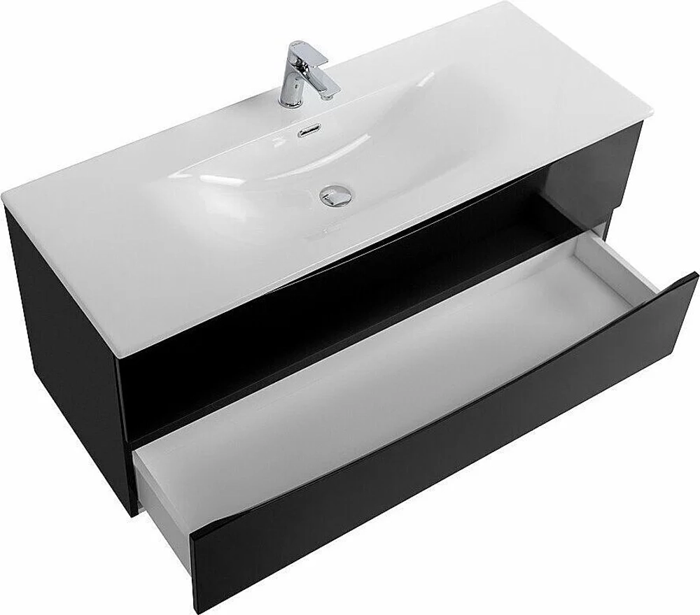 Тумба с раковиной BelBagno MARINO-CER-N-1200-2C-SO-NL-P Nero Lucido
