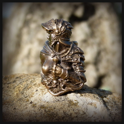 Бусина "Воительница" для темляков или браслетов , бронза