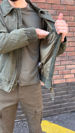 Куртка-бомбер олива