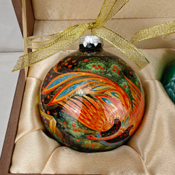 Набор новогодних шаров с ручной росписью "Серебряное копытце" и "Конек-горбунок"