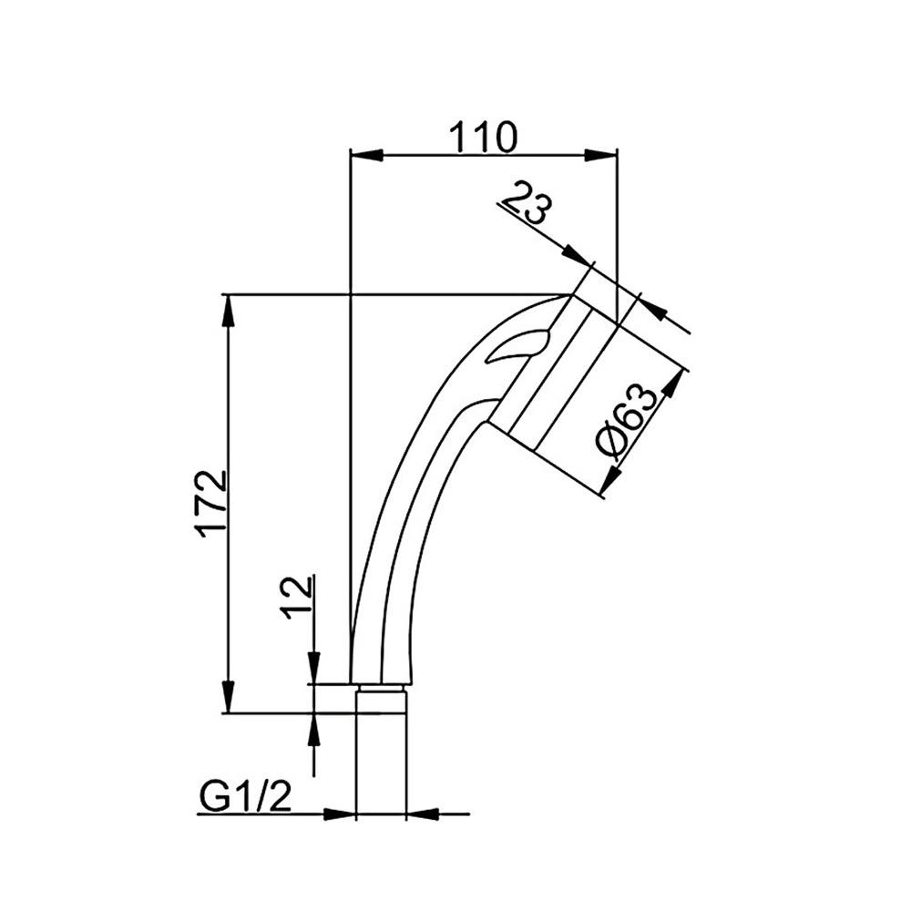 Лейка для душа FRAP F011 (1 режим, хром)