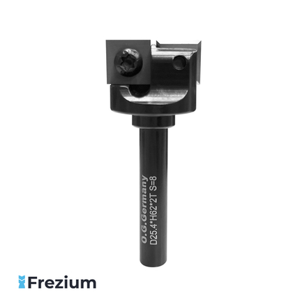 Прямая пазовая фреза со сменными ножами "O.G.Germany" (D25,4xL12xH62xS8)