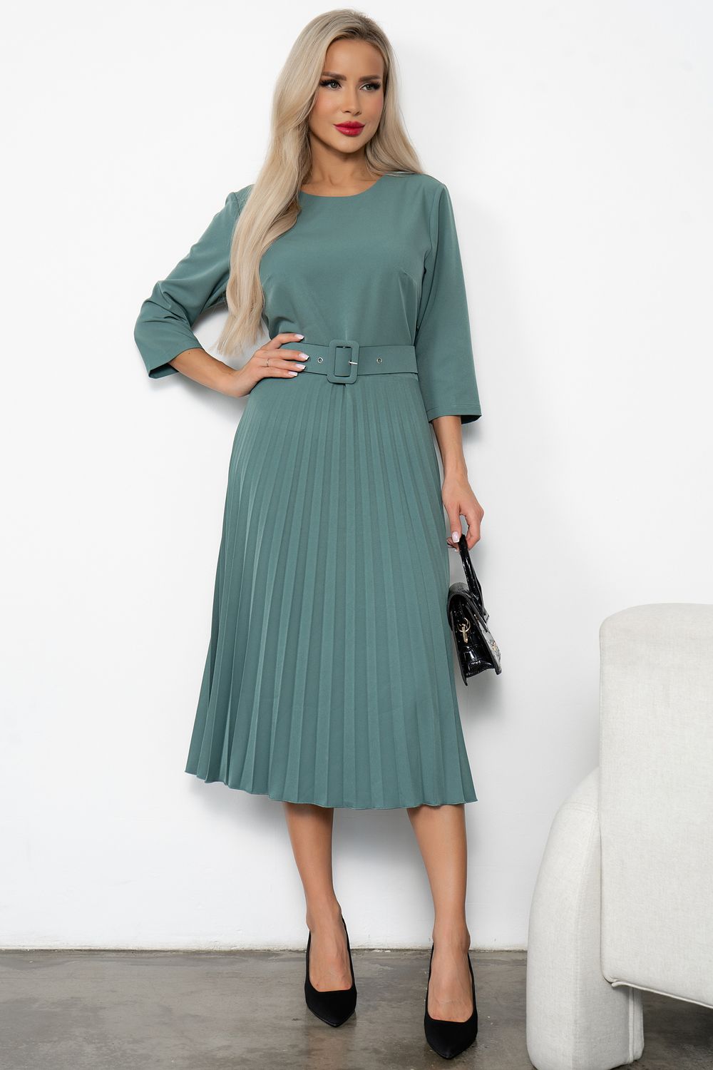 Платья Агния (фисташковый)-46р-р Р11-1220 Nikol