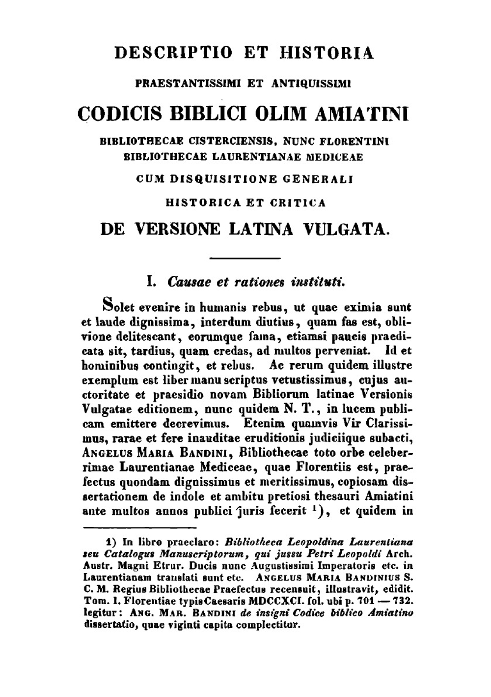 Novum Testamentum Vulgatae Editionis Juxta Textum Clementis Viii.: Romanum Ex Typogr. Apost. Vatic. A.1592. Accurate Expressum. Cum Variantibus in . Amiatae in Etruria, Nunc (Latin Edition) | Ferdinand Florens Fleck