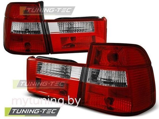 Задние фонари Bmw 5 E34 red white
