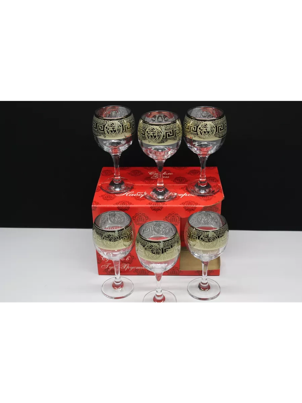Фужеры для вина 6 штук Версаче