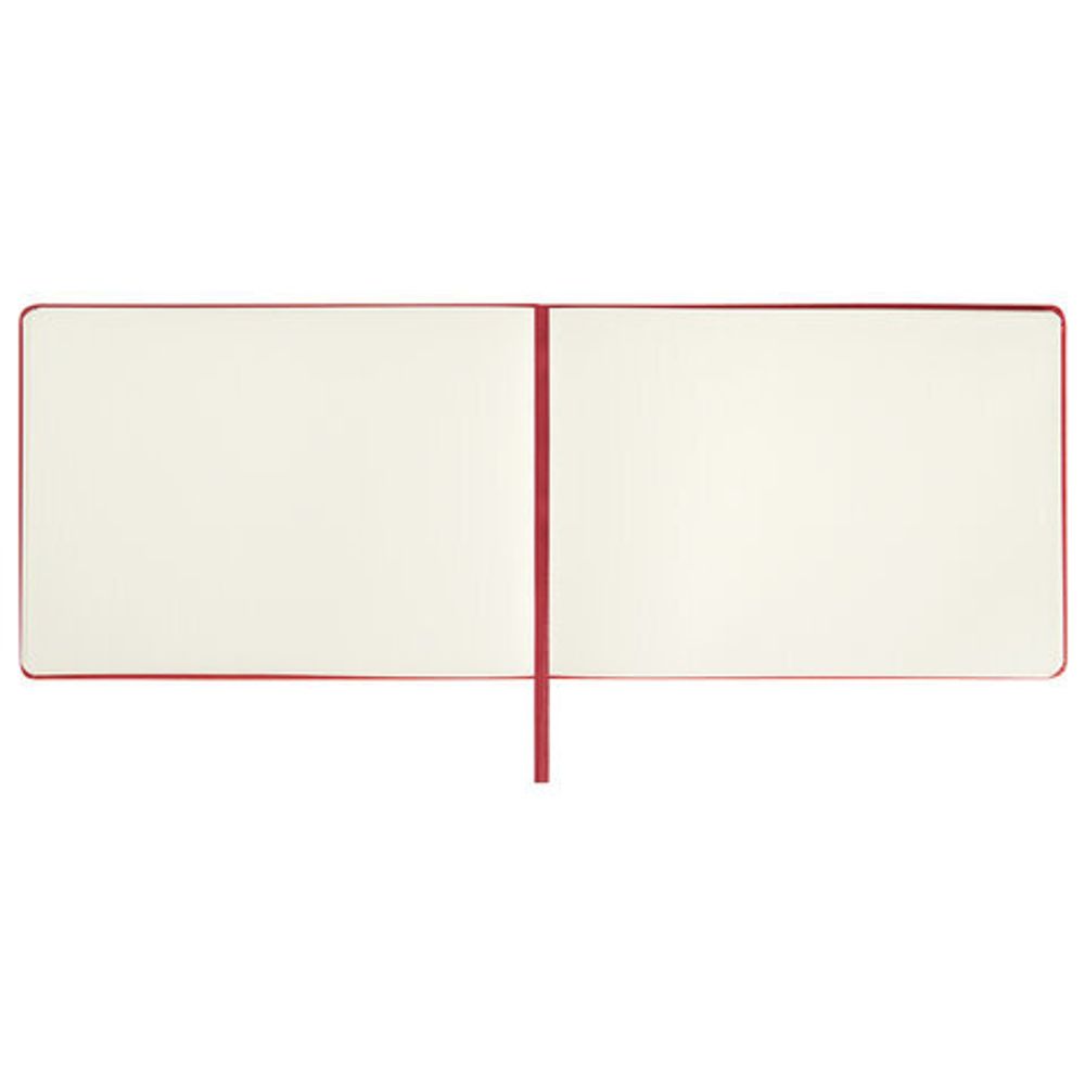 Скетчбук, слоновая кость 140 г/м2 210х148 мм, 80 л., КОЖЗАМ, резинка, BRAUBERG ART CLASSIC, красный, 113197