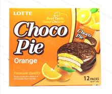 Пирожное LOTTE Choco Pie orange, Корея, 336 гр.