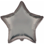 Шар фольгированный Звезда 46 см (Серый)