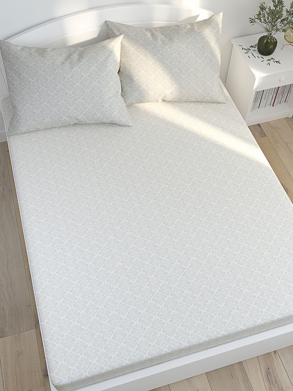 Простынь на резинке Сказка "Классика" 180х200 см, перкаль