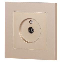 Розетка Intro Accent 6-301-04 TV одиночная, IP20, СУ, шампань