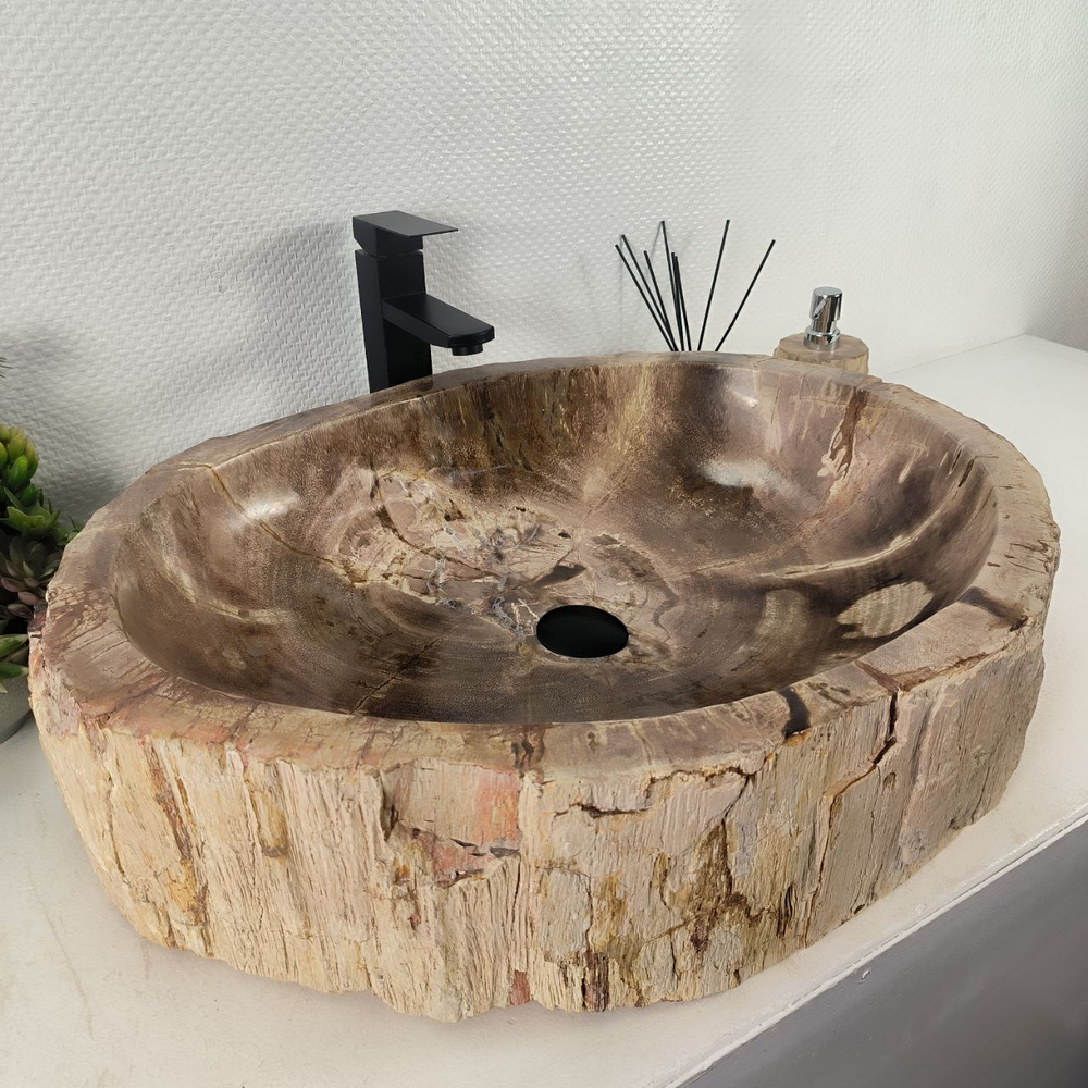 Раковина из окаменелого дерева OD-64660 67*53*16 0177