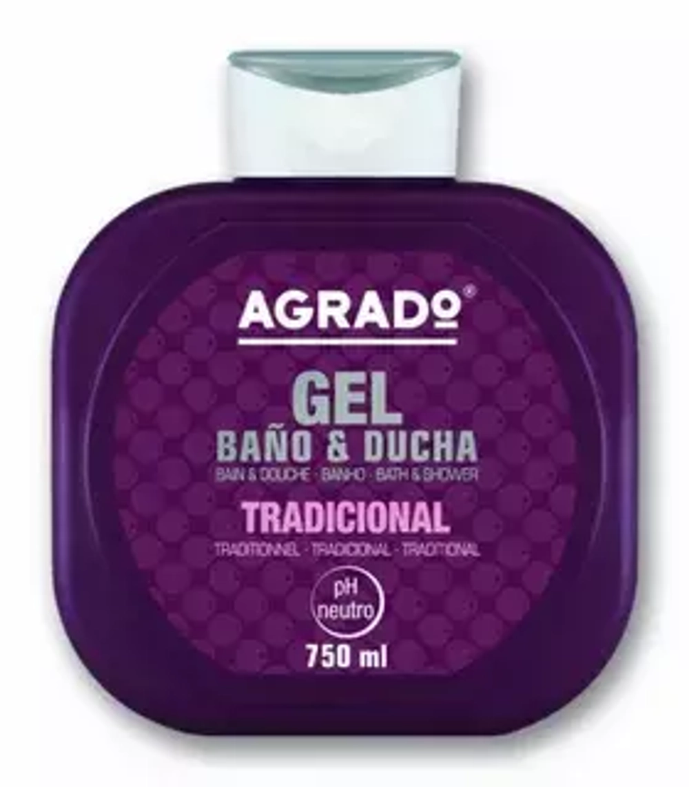 AGRADO 750мл Гель д/ванн и душа TRADICIONAL/ТРАДИЦИОННЫЙ*8 бордо