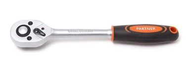 1/4''Трещотка с прорезиненной ручкой (45зуба) Partner PA-80445