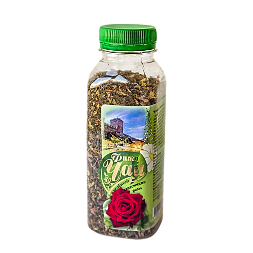 Чай зелёный с лепестками розы в пластиковой бутылке  ТМ &quot;Чаи Крыма&quot;
