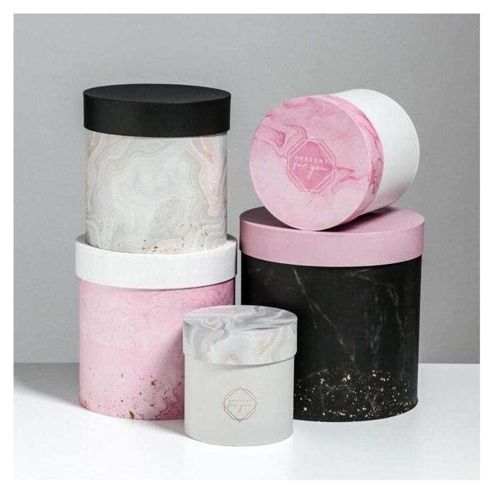 Коробка КРУГ МРАМОР