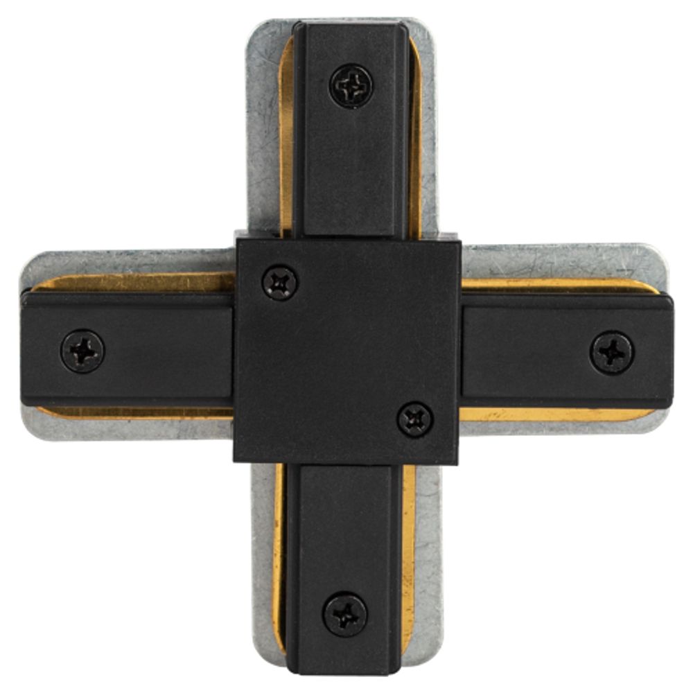 Коннектор питания ЭРА TR-1PA-СX BK для однофазного шинопровода X-образный черный