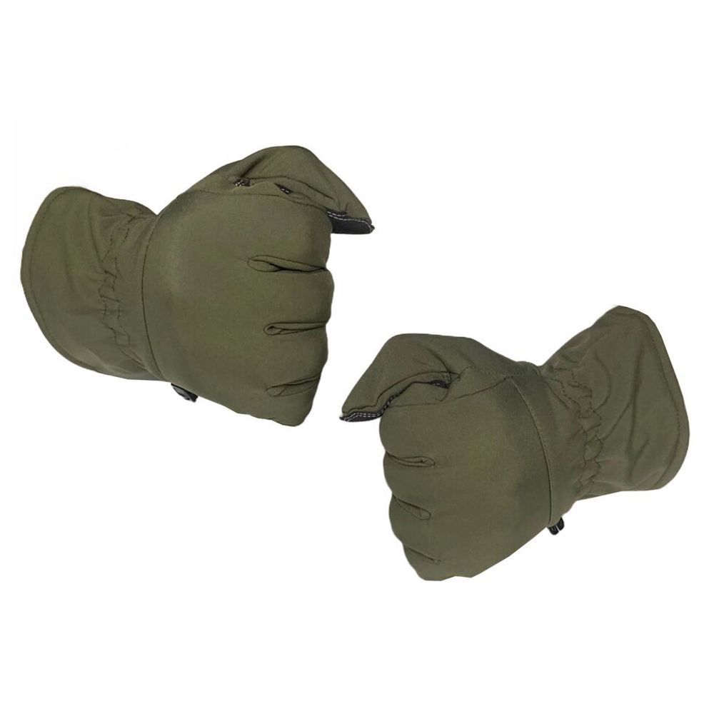 Зимние тактические перчатки Soft Shell (олива) XL