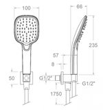Душевой набор встраиваемый 4783Q3NC никель