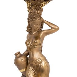 Подставка декоративная Девушка с кувшином №450/2 Бронза Орех