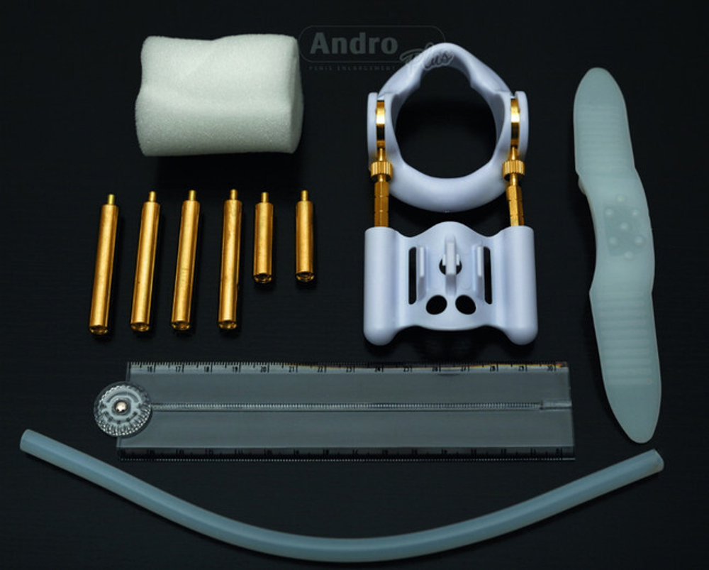 Аппарат для увеличения пениса Andro-Penis Extender Blue (Цвет: синий с серебряным)