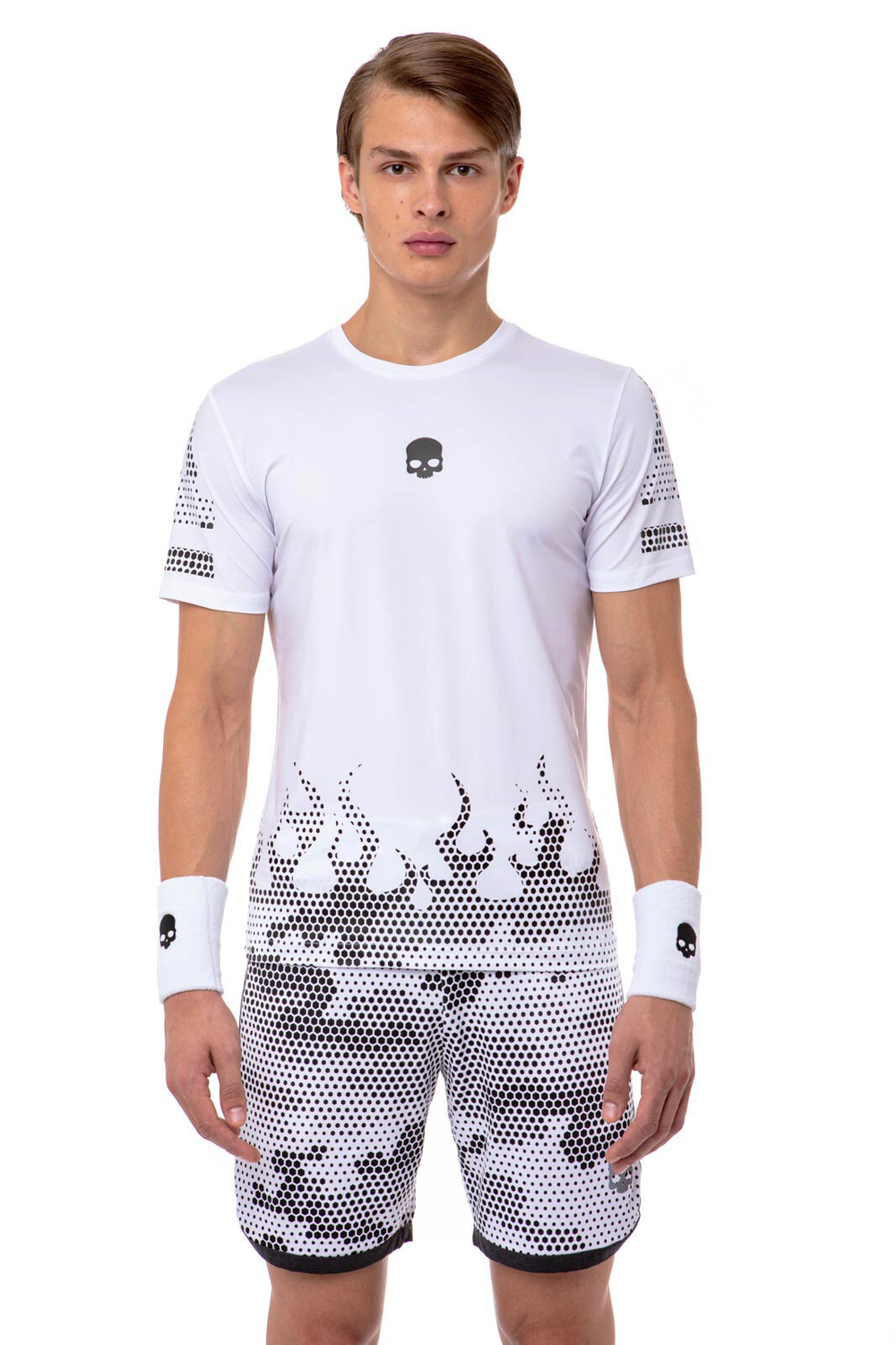 Мужская теннисная футболка Hydrogen Tech Hot Tee Man - white/black