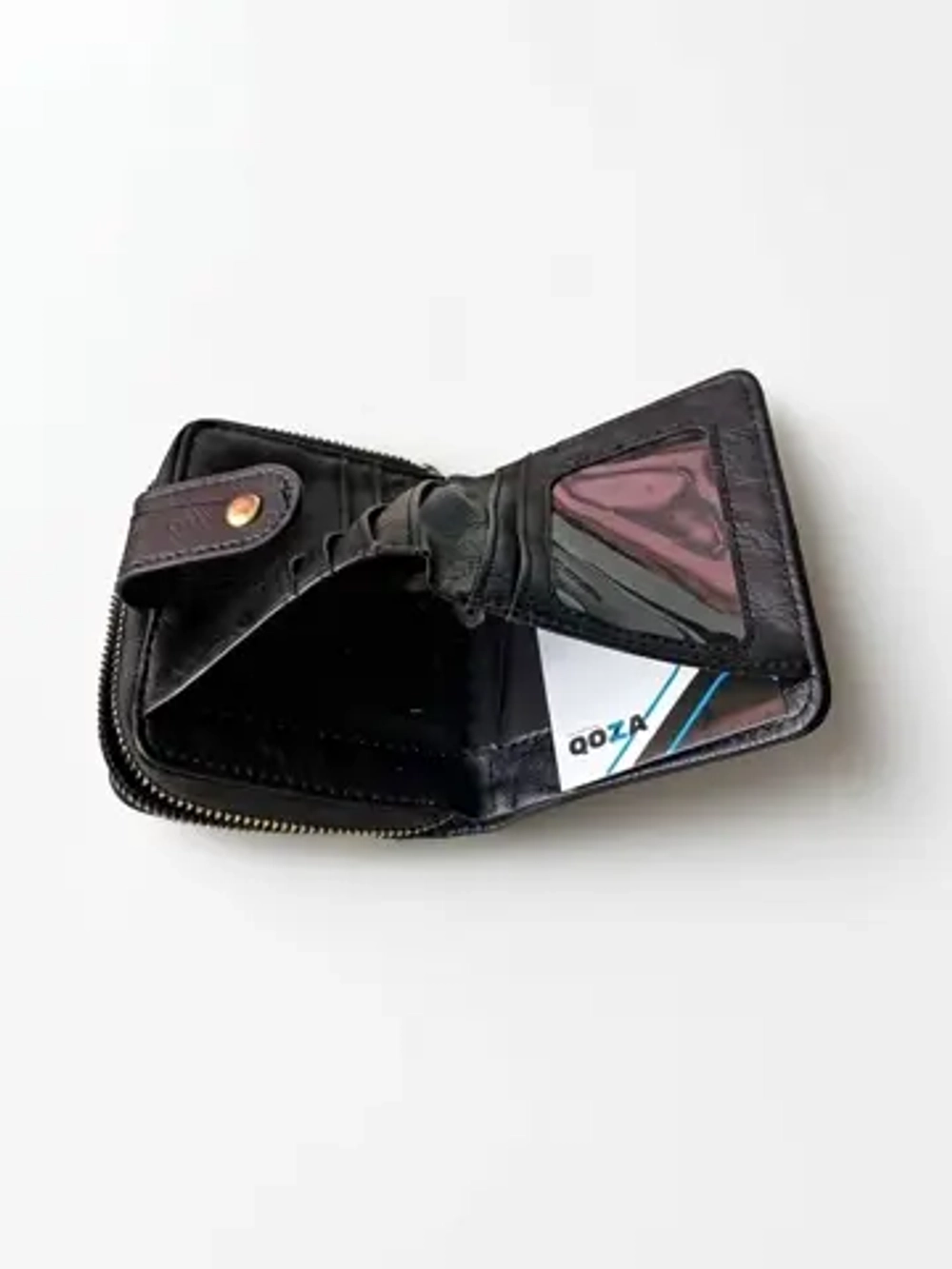 Мужской кошелек-портмоне QOZA, черный